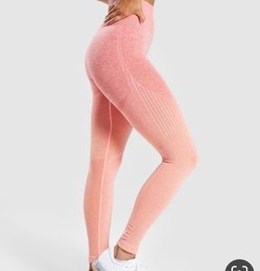 Gymshark Peach Coral ombre seamless leggings